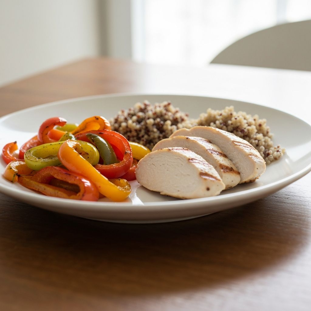 Väl strukturerad måltid med balanserade portioner